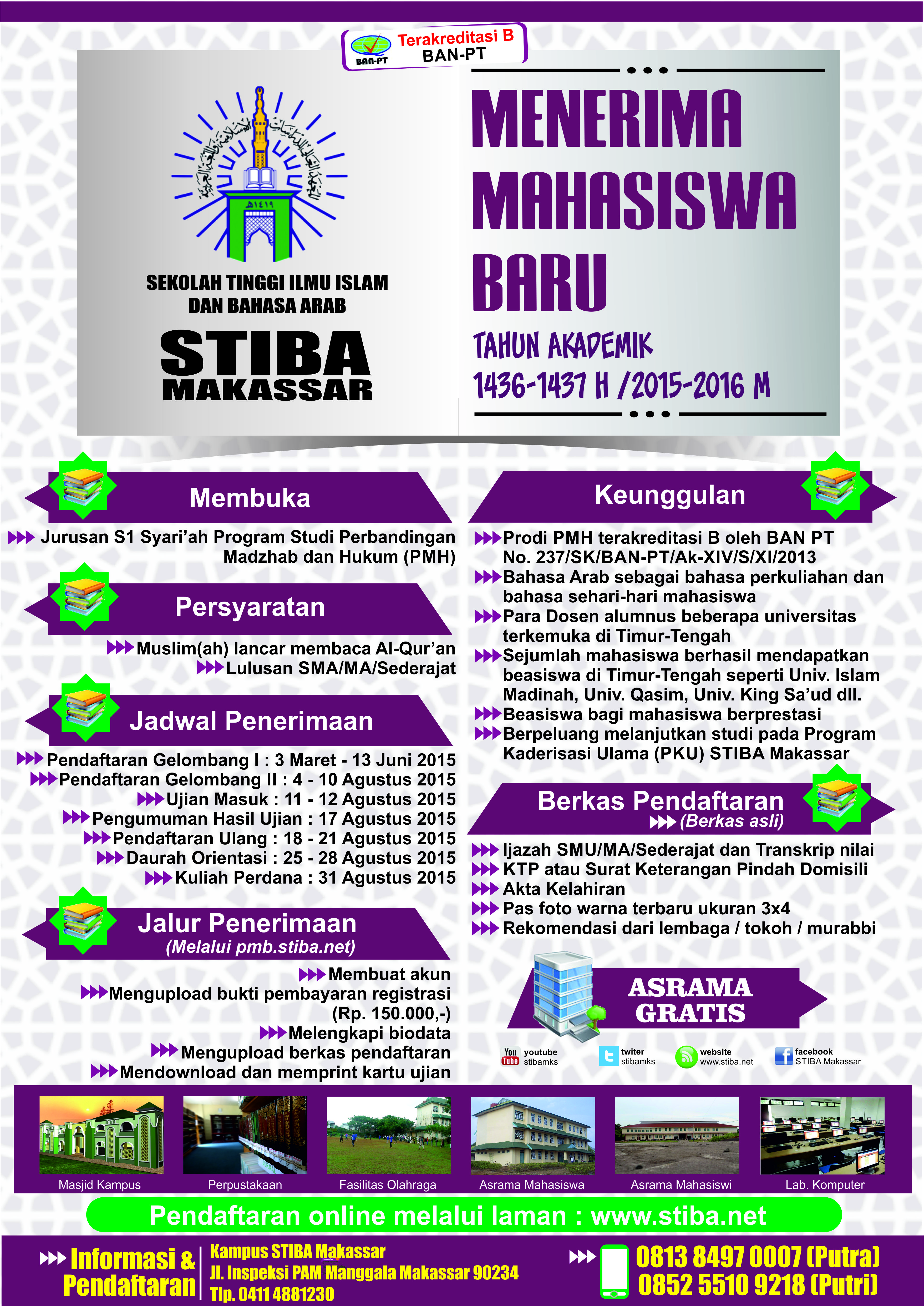 Pengumuman hasil seleksi mahasiswa baru semester genap 2014/2015