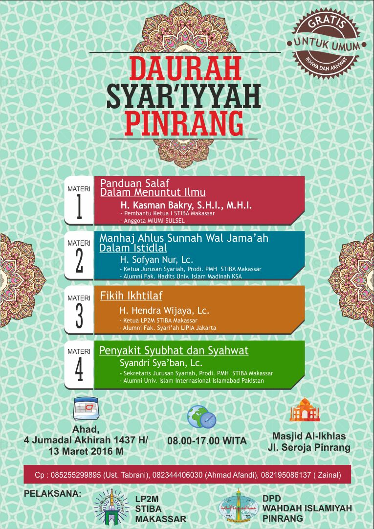 LP2M Helat Daurah Syar’iyah di Pinrang
