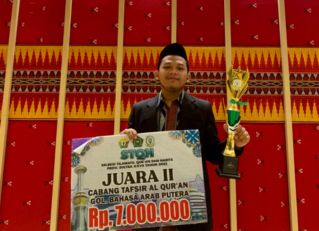 Muhammad Syafi’i Secures Second Place in the Quran Interpretation Competition for Arabic Language Group (Male)